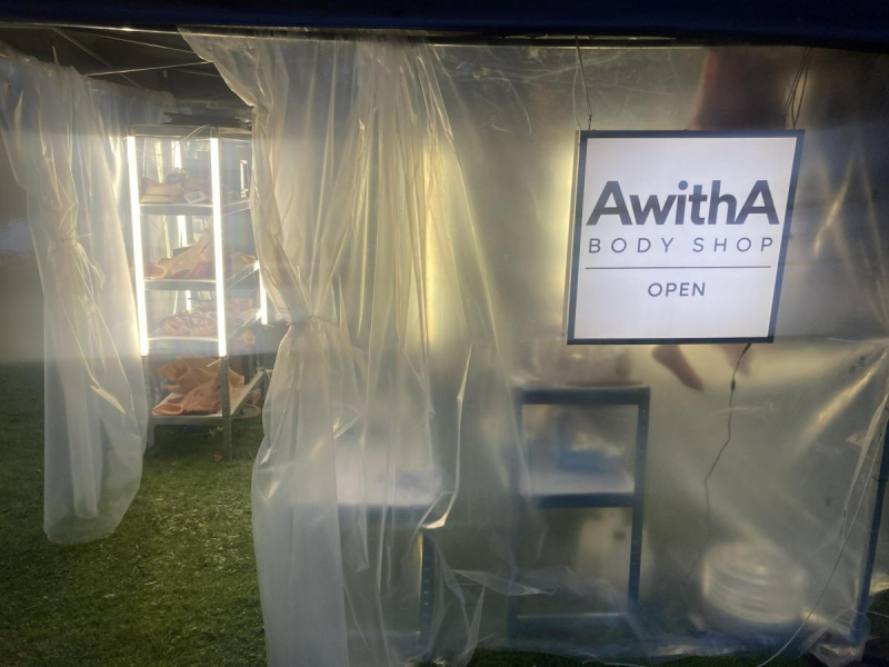 AwithA Body Shop installation at Lapinlahti, Helsinki, by Agita Marackovska and Andris Marackovskis